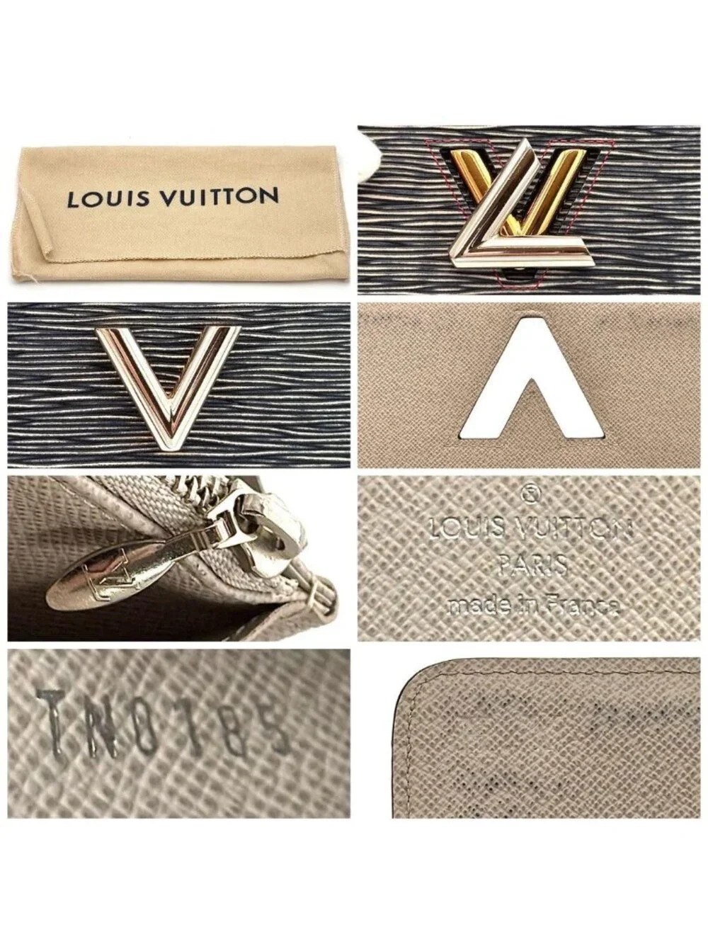 Louis Vuitton Wallet Epi Denim Portefeuille Twist Black